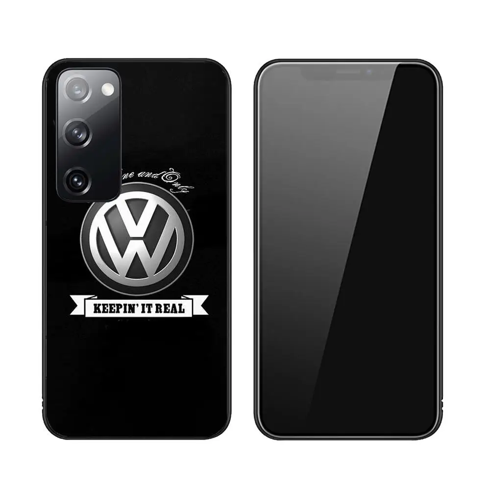 Volkswagen Logo New Black Phone Case Luxury Fashion for Samsung Galaxy S23 S21 S10 S30 S20 S22 S8 S9 S30 Pro Plus Ultra Fe Cover