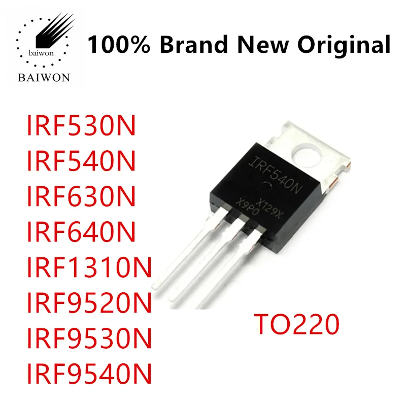 100% Оригинальные интегральные микросхемы IRF530N 540N 630N 640N 1310N 9520N 9530N 9540N NPBF Inline TO220