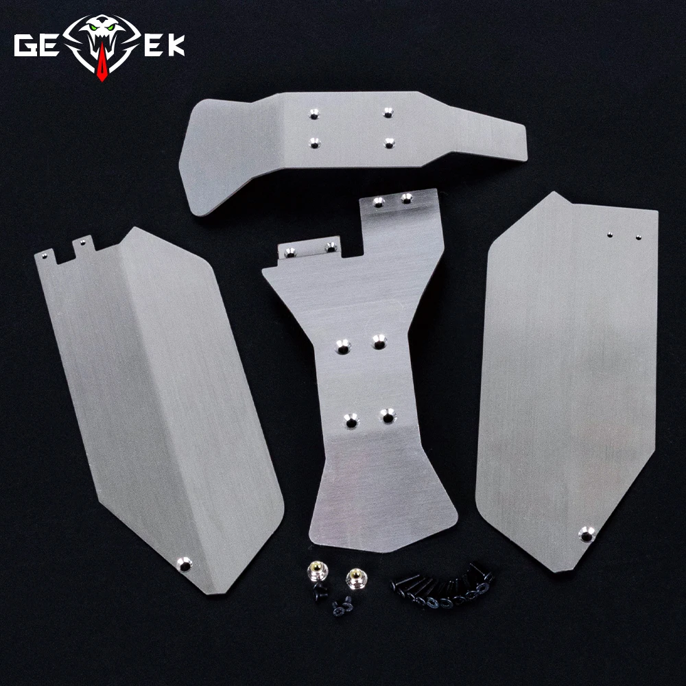 4PCS Stainless Steel Skid Plate Chassis Protection Armor for