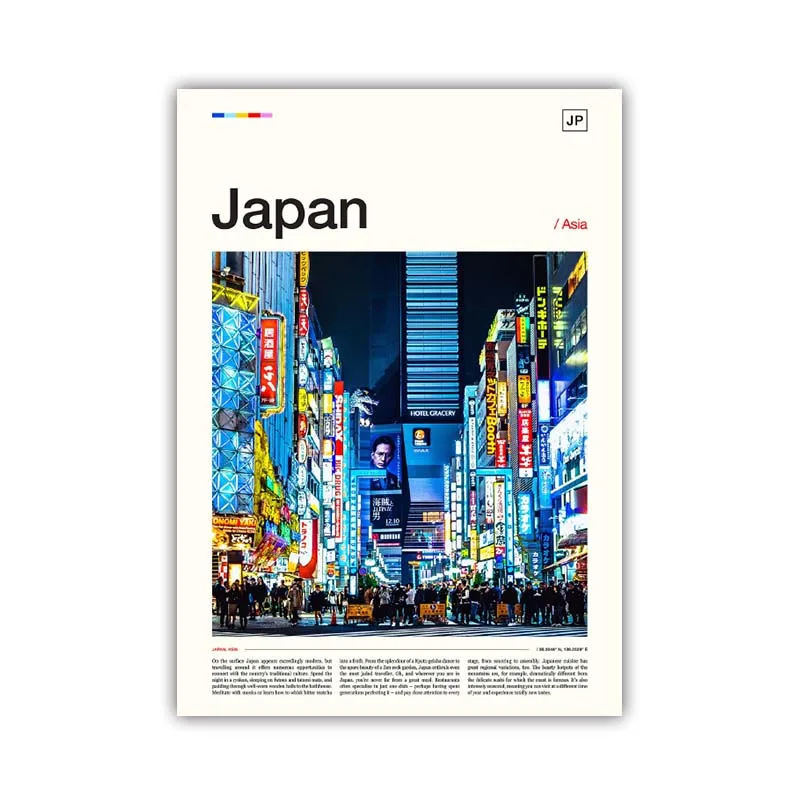 

Японский Токио японский городской пейзаж Cityview холст живопись плакат и принт настенная картина для гостиной домашний декор