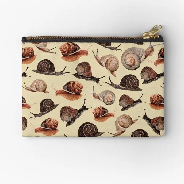 

A Slew Of Snails Zipper Pouches Money Wallet Pure Panties Socks Bag Men Storage Cosmetic Women Key Packaging Underwear Small