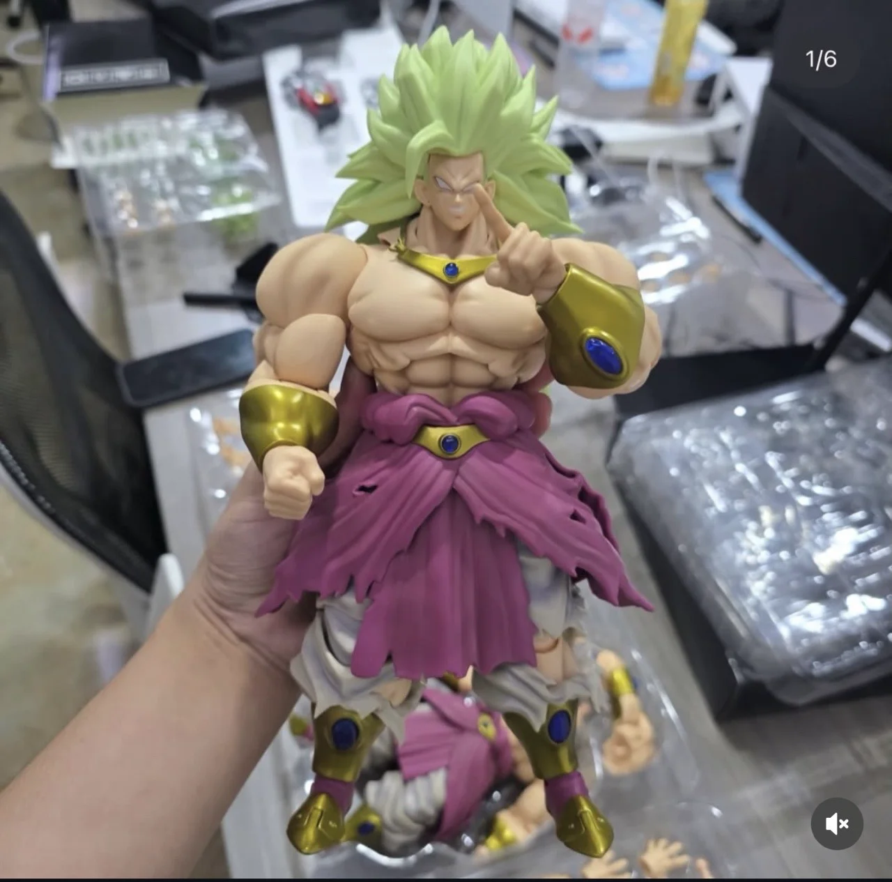 Фото В наличии: Фигурка ZT Studio Dragon Ball SSJ3 Broly, SHF, большая, с эффектами спецэффектов, набор аксессуаров, модель-игрушка №2