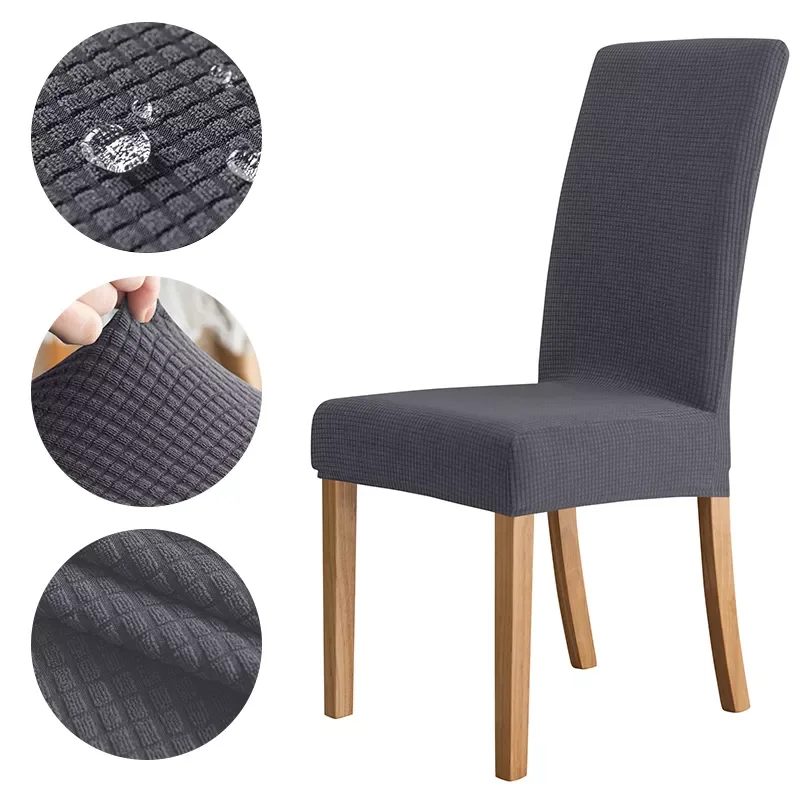 Waterproof Fabric Jacquard Chair Covers Universal Size Chair Cover Cheap Spandex Seat Case For Dining Room