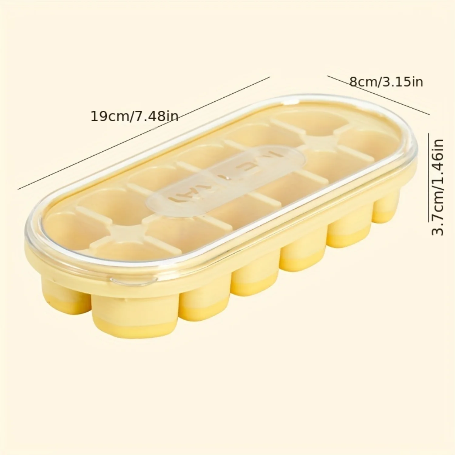 2 упаковки силиконовых лотков для льда с крышками формы пищевого класса большой