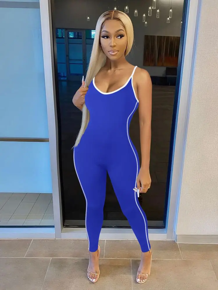 

Wishyear 2022 Sexy Sporty Jumpsuit Club Birthday Outfits for Women New Summer Clothes Activewear One Piece Rompers Full Bodysuit