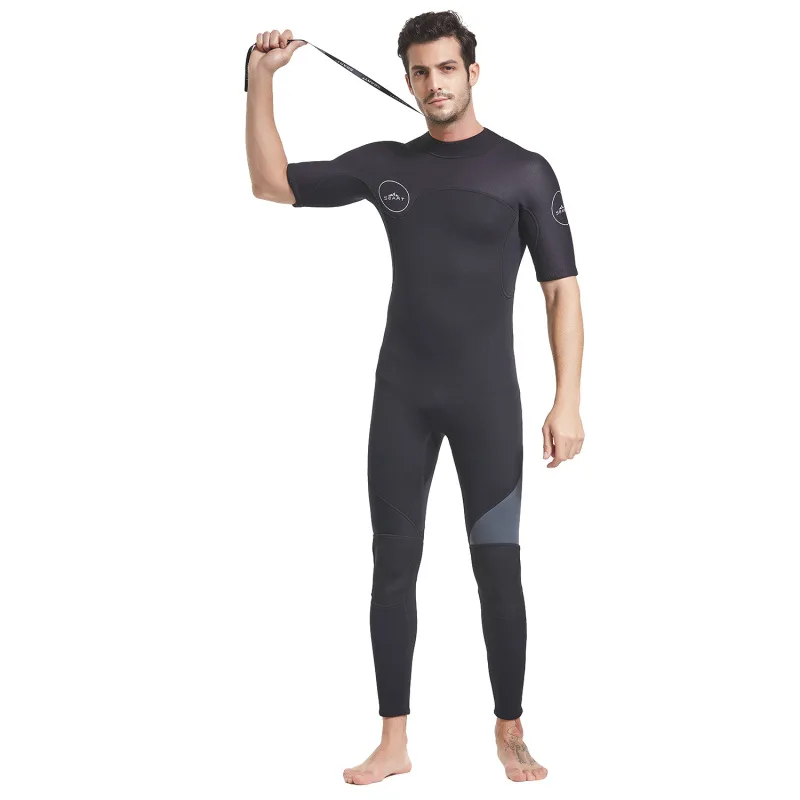 3MM Neoprene One-Piece Snorkeling Keep Warm Wetsuit Vest Long Leggings For Men Scuba Triathlon Sleeveless Kayaking Diving Suits