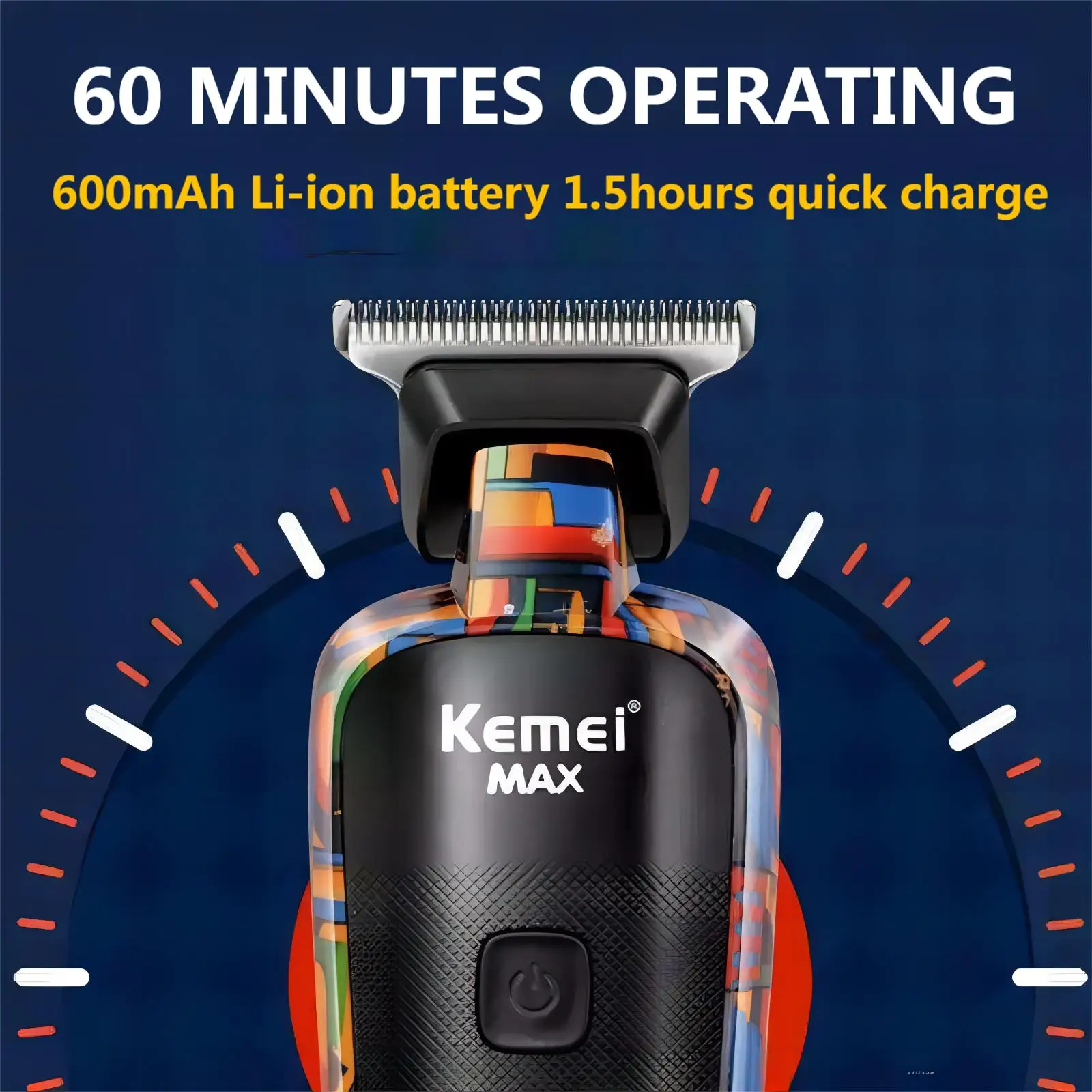 Kemei-5090 Машинка для стрижки волос с цифровым дисплеем Профессиональный