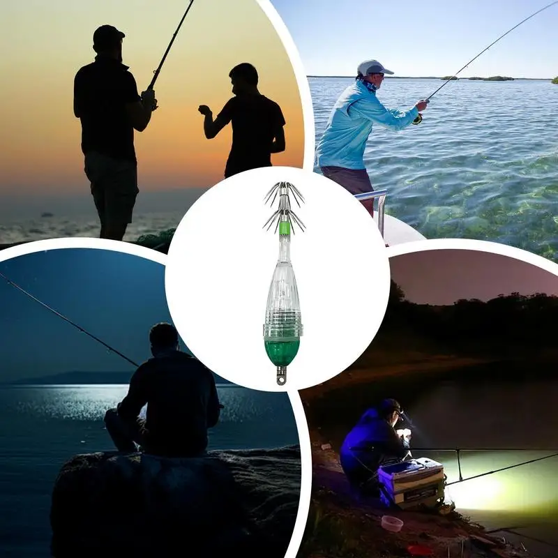 1 шт. светодиодные рыболовные приманки в форме кальмара подводная приманка для