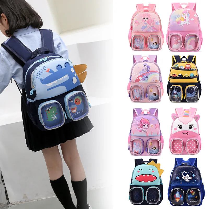 

Cartoon Children's Backpack Kindergarten Bag Boys Girls Schoolbag Fashion Double Shoulder Back Preschool Children's Bags