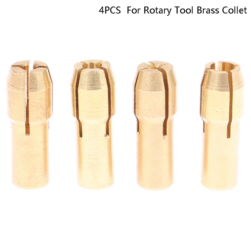

4 шт мини-дрель, латунный цанговый патрон для вращающегося инструмента, латунь и Гайка для набора аксессуаров