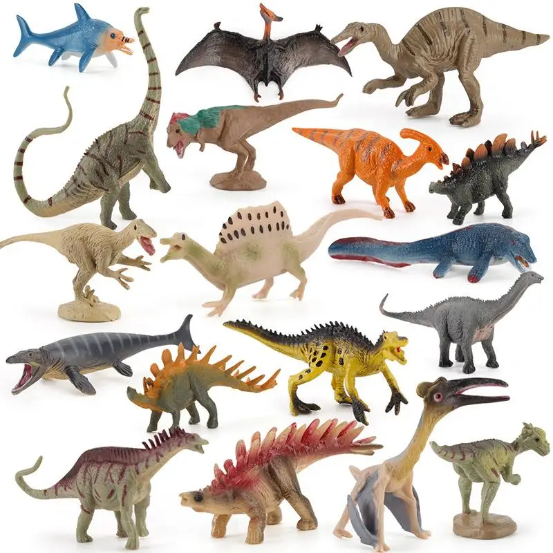 

20pcs Simulation Dinosaur Model Ornaments Lifelike Tyrannosaurus Rex Mosasaurus Action Figures For Boys Gifts