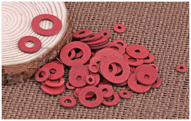 

! 500pcs M4 x 8 x 0.8mm M4 Red insulation Paper Plastic Flat Spacer insulating Washers m4x8x0.8 New