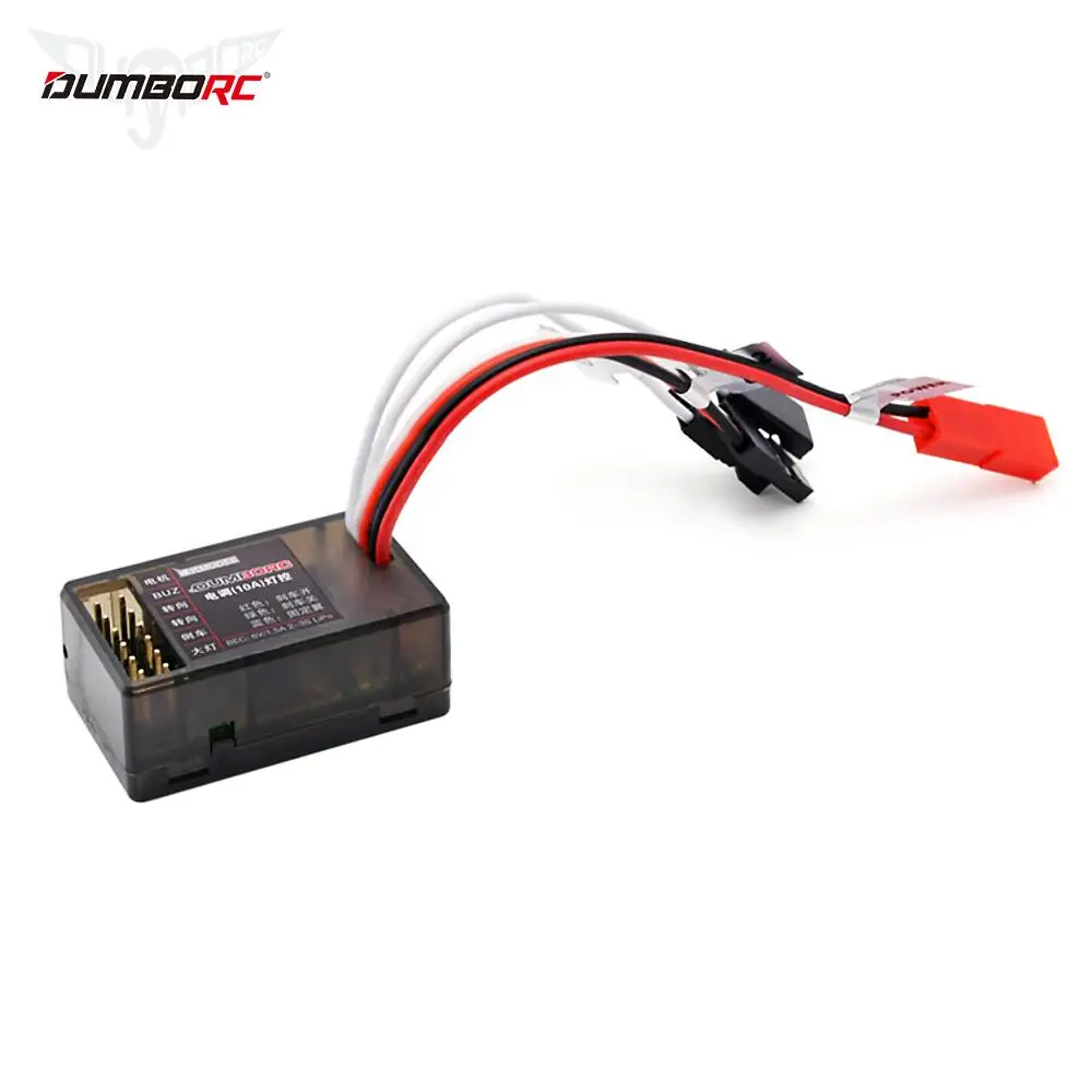 DumboRC 10A Brushed ESC 2s/3s 12V Dual Way Speed Controller Brake LED Control for RC Vehicle Car Boat Tank Airplane Drone