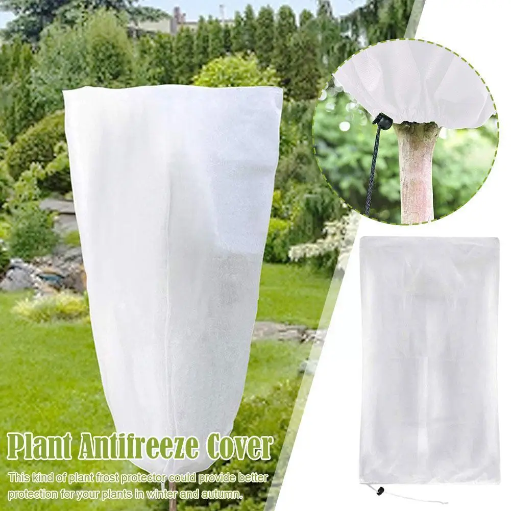 

Winter Plant Tree Antifreeze Cover Frost Protector Fabric Cloth Drawstring Bag For Yard Garden Plants Small Tree Against Co O3x1
