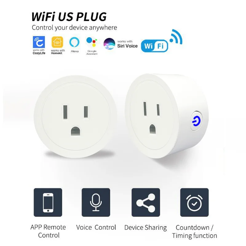 

Tuya Smart WiFi Power Timing Plug Mobile Phone Remote Control Wireless Plug Socket