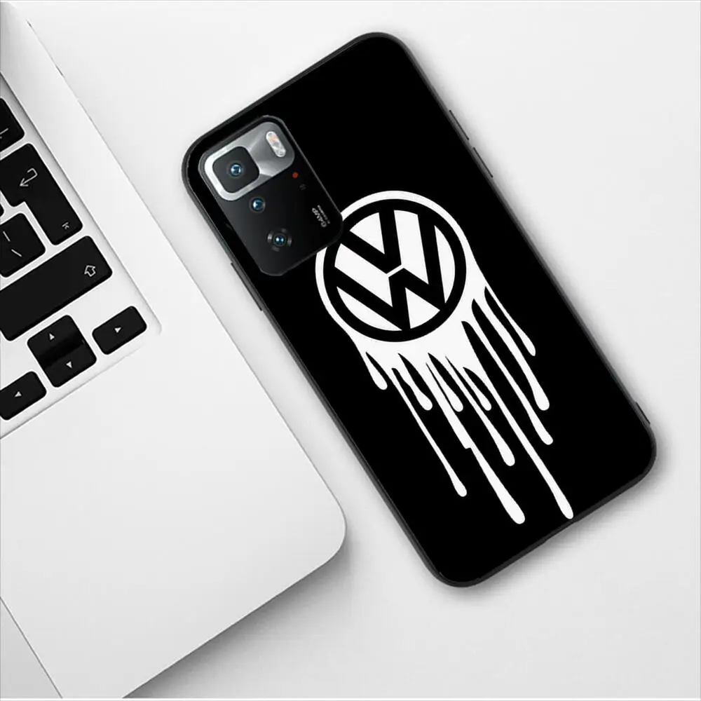 Volkswagen Car Logo Black Phone Case For Redmi 9 9A 7A 10 8A 10A 8 Note 11 10S 7 11S Plus POCO X3 Pro Luxury Fashion Phone Cover