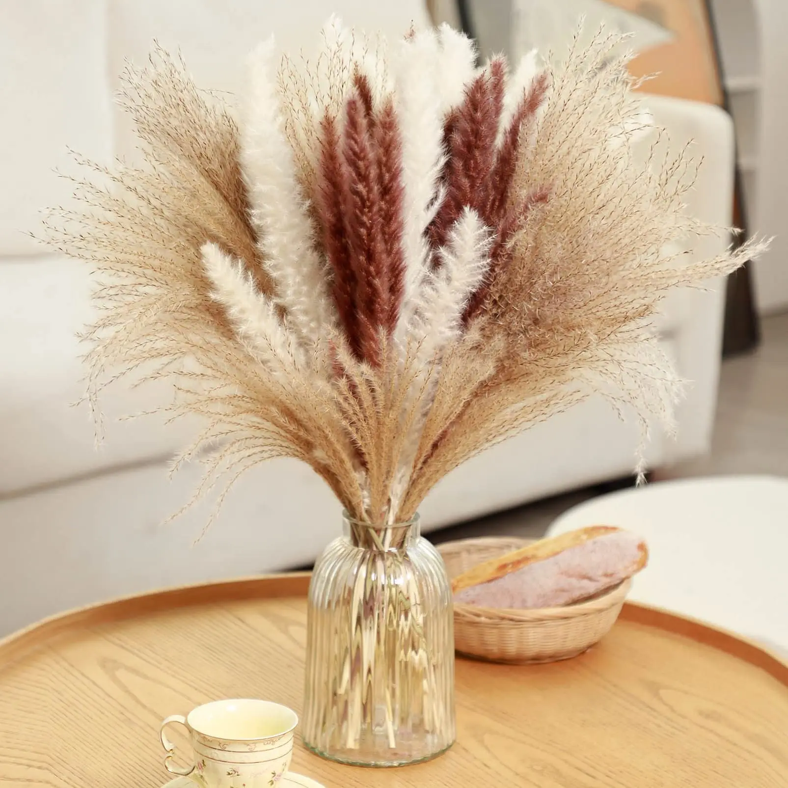 

DIY Bouquet Gift Natural Fluffy Dried Flowers Pampas Grass Bunny Tail Grass for Home Decor Wedding Christmas Party Decorations