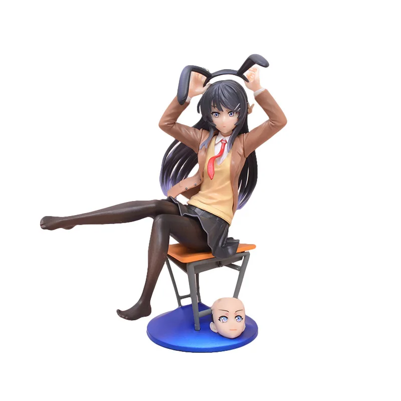 

Аниме Rascal Not Dream Of Bunny Girl Senpai Sakurajima Mai стул ПВХ экшн-фигурка Коллекционная модель кукла игрушка 18 см