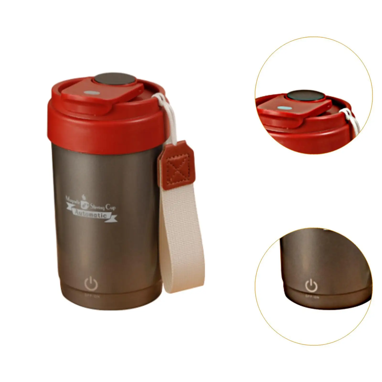 Кружка с автоматическим перемешиванием нержавеющая сталь шоколад 300 мл чай