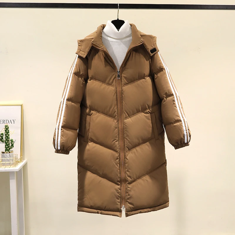 Winter cotton padded jacket: 2022 new down cotton padded jacket, women's medium and long design sense, small and popular cotton