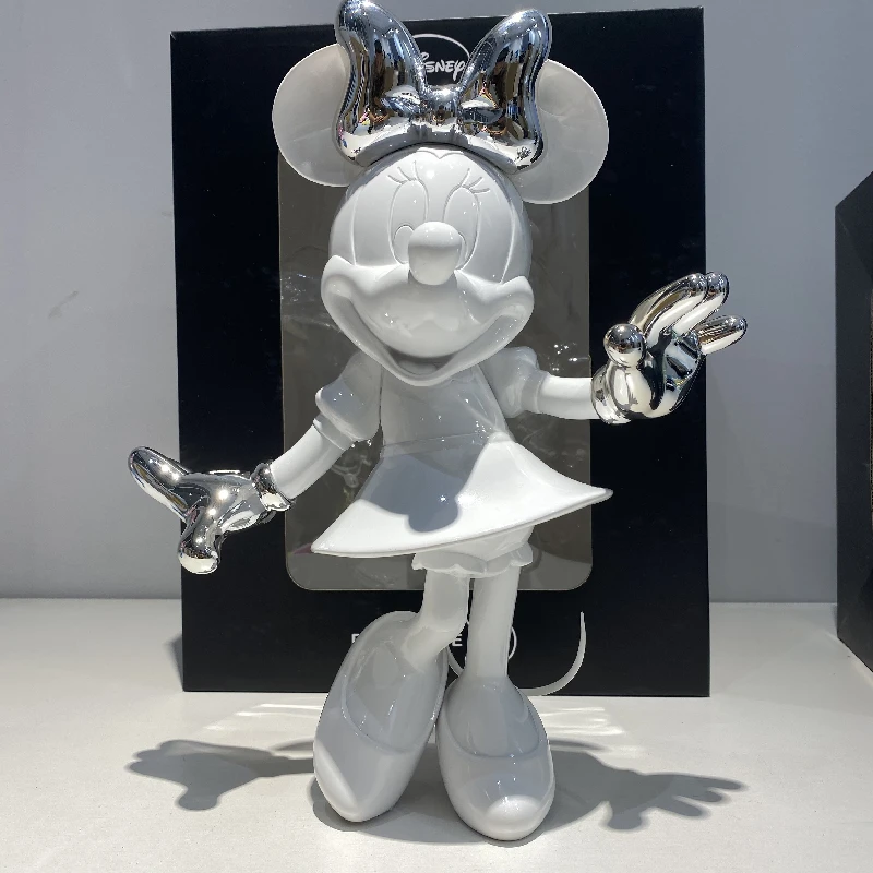 Скидка 31 см Симпатичная статуя Минни Маус из Диснея, подвижная фигурка Микки Мауса, статуя из смолы, Модный магазин, украшения для дома Дешево 31 см Симпатичная статуя Минни Маус из Диснея, подвижная фигурка Микки Мауса, статуя из смолы, Модный магазин, украшения для дома