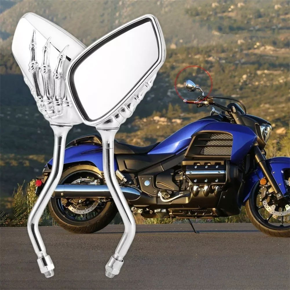 

Pair Skeleton Skull Hand Claw Motorcycle Motor Rearview Side Mirrors Bike Rear View Mirror Motorcycle Cafe Racer Accessories