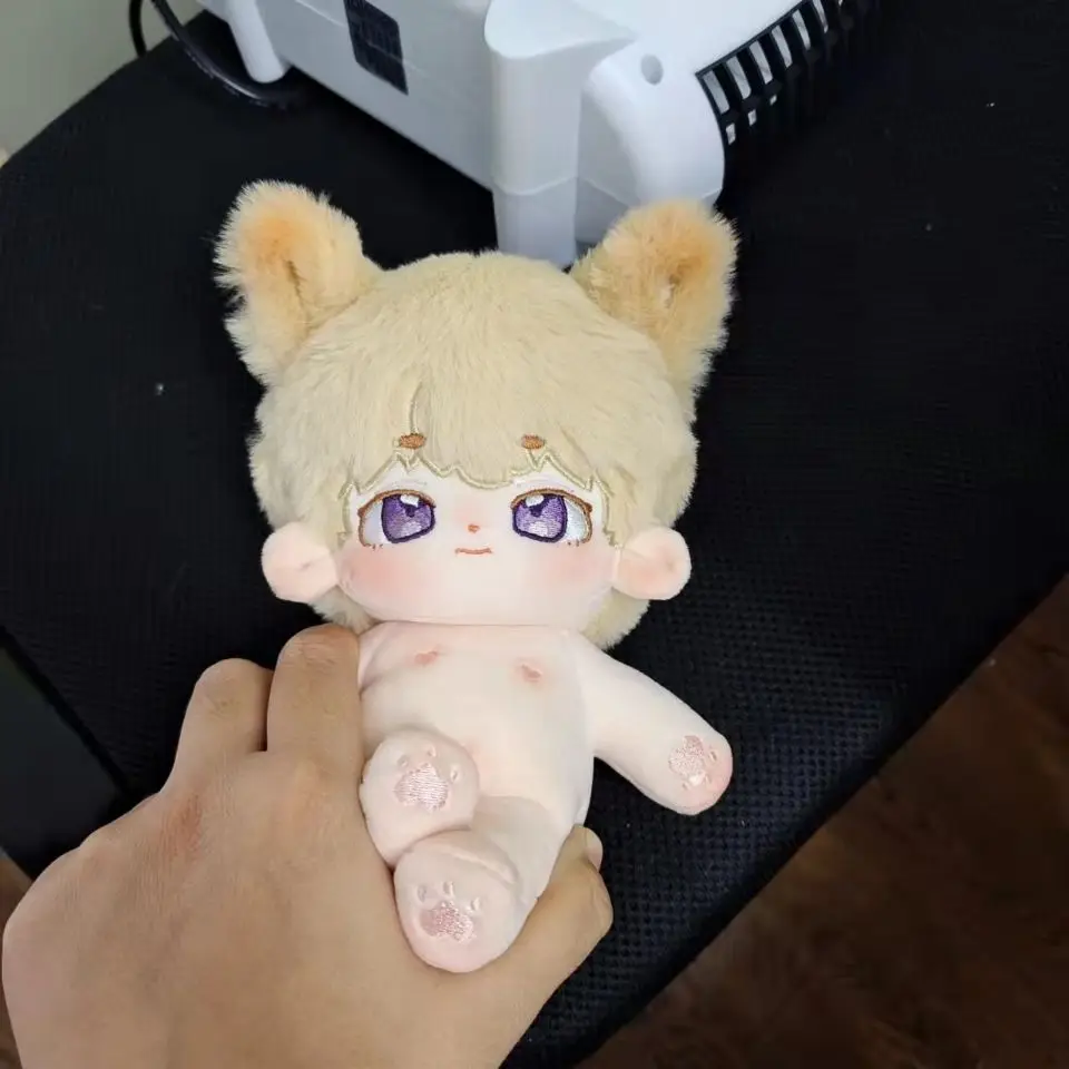 

Хлопковая плюшевая кукла без атрибутов, мягкая плюшевая кукла с ушками, кукла для косплея, милая Коллекционная хлопковая кукла, подарок без одежды, 20 см