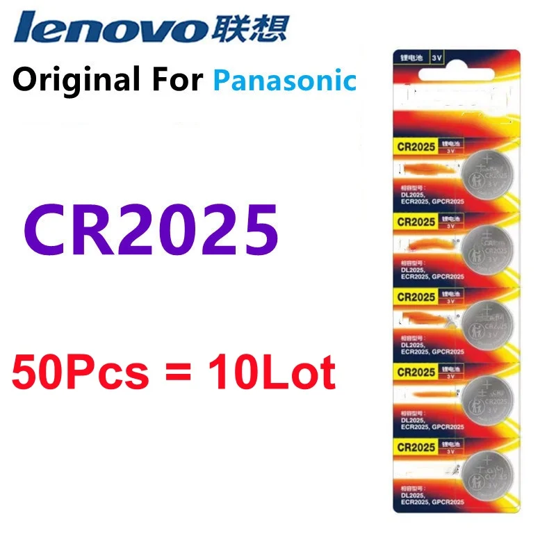 50 шт. оригинальный литиевый аккумулятор для panasonic CR2025 специальный автомобильный