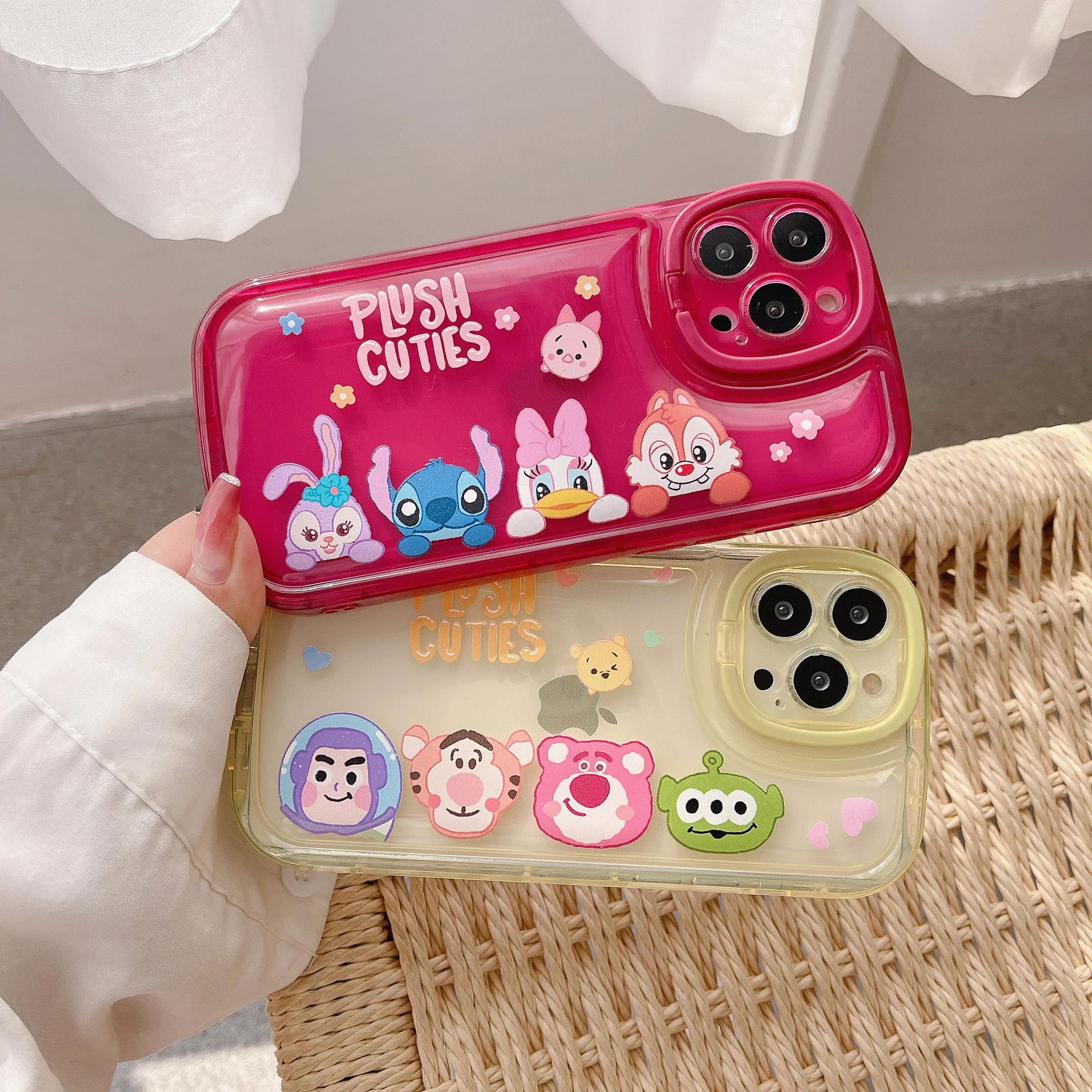 

Disney Stitch Winnie the Pooh Cartoon Character Phone Case for iPhone 13 12 mini 11 Pro X XR XS MAX 7 8 6 Plus Back Cover