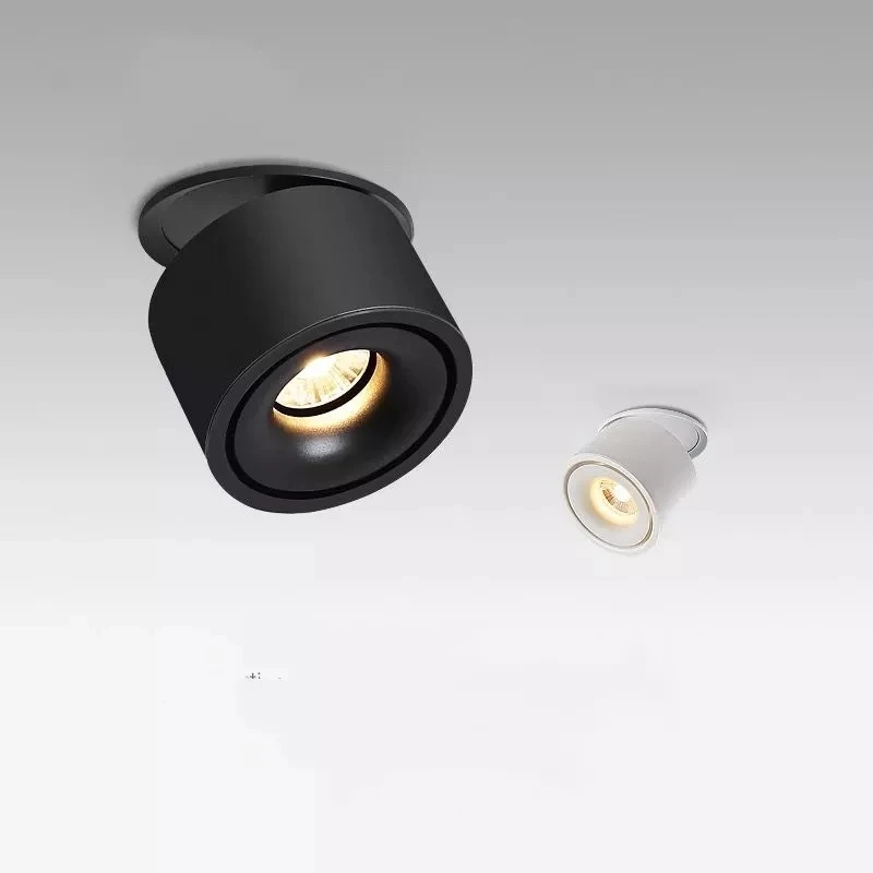 

Luminaria embutida rotativa dobrável, regulável, 9w, espiga, holofotes de teto, 12w, justável, 110v, 220v, branca quente para sa