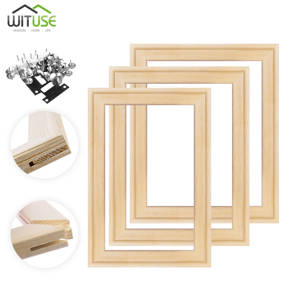 

DIY Picture Wood frame Factory Bars Large Price Stretcher For Nature Diamond Painting Wall Art Decor DIY Solid Wood Canvas Frame