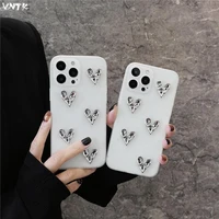 matte clear cute silver heart bright transparent chain wristband girl soft case for iphone 11 12 13 pro max xr x xs cover fundas