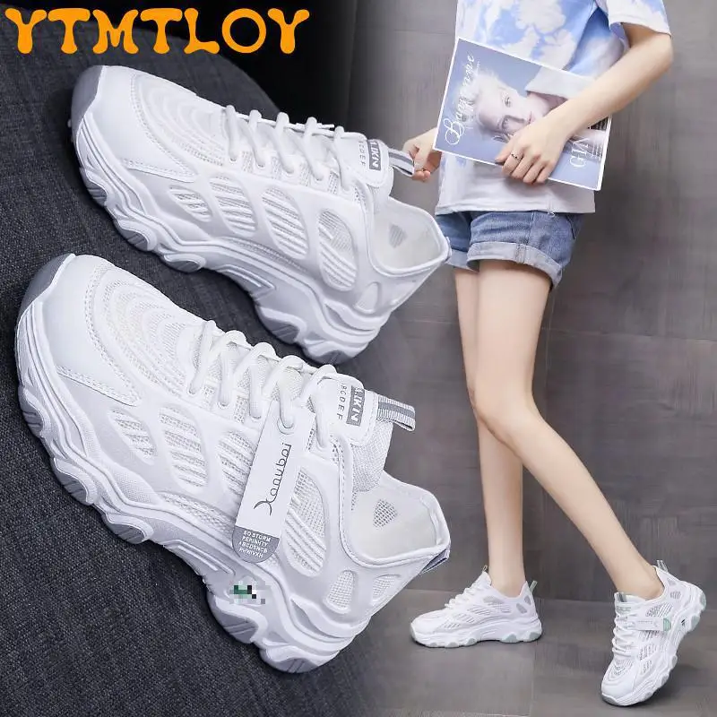 

Mesh Breathable Dad Shoes Women's 2022 Spring New Net Red All-match Thick Bottom Increase Thin Casual Tennis Sneakers