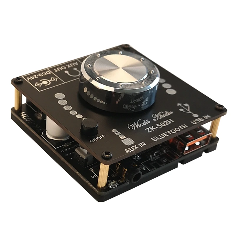 

RISE-2X50W Audio Amplifier Bluetooth 5.0 Power Stereo 10W-100W Hifi Class D Digital TPA3116 USB Sound Card Mini Music AMP