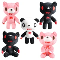 2022 black gloomy bear plush toys soft stuffed black pink bear toy cartoon animal figure plushie toys kids girls birthday gifts