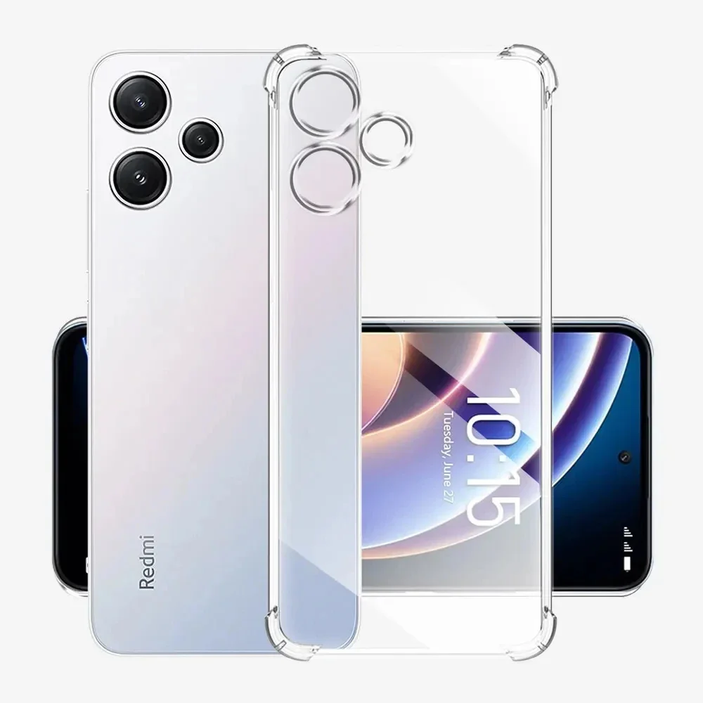 Противоударный силиконовый мягкий чехол для Xiaomi Redmi 12C 13C Note 13 12 Pro Plus 12S прозрачный
