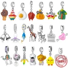 Лидер продаж, подвески из серебра с эмалью в виде верблюжьего верблюда, Подвески для изготовления ювелирных изделий, подходят для оригинальных дизайнерских браслетов