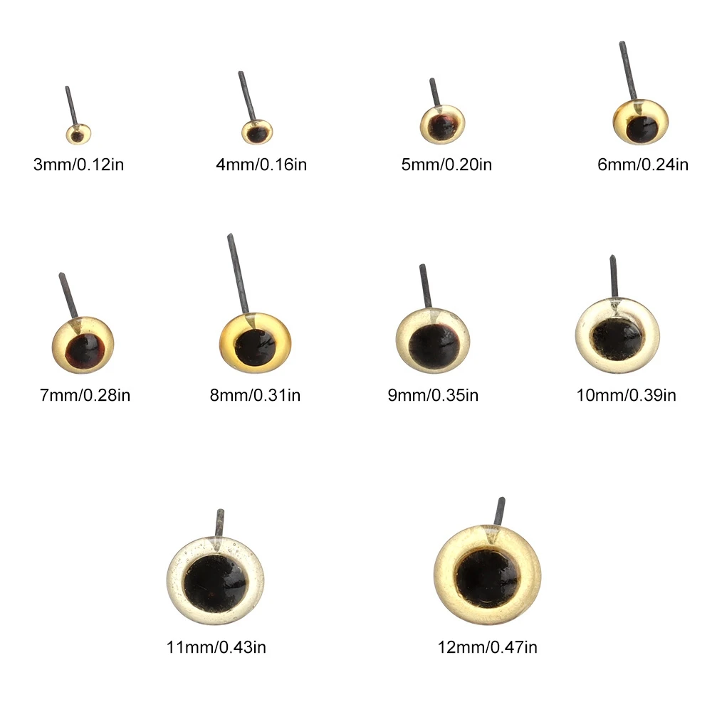 Прозрачные коричневые кукольные стеклянные глаза носы игольчатые валяющие для