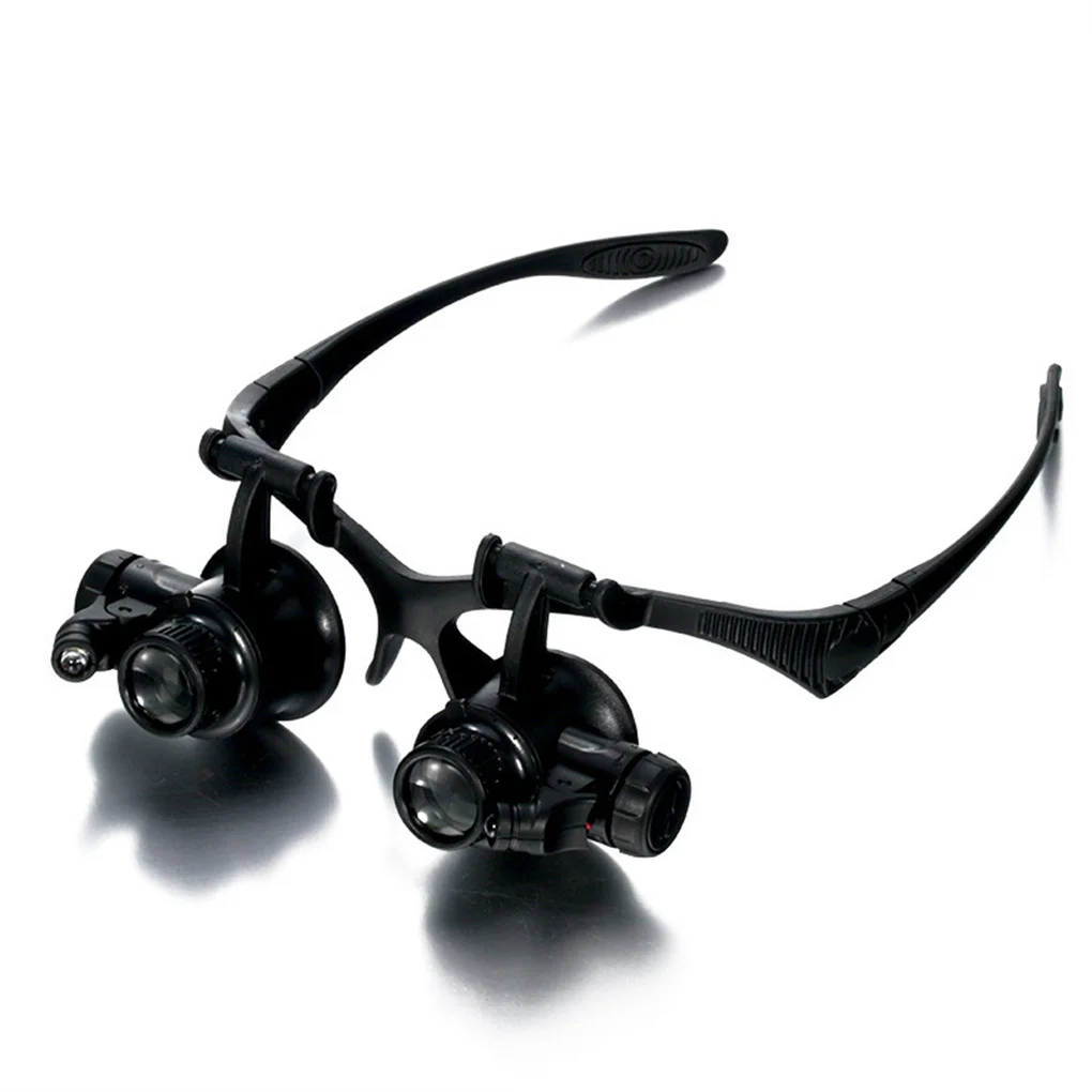 

Head Mount Magnifier Jewelry-Making Watch Repair Hands-Free Magnifying Glass with Lights Jeweler Gifts Close Work