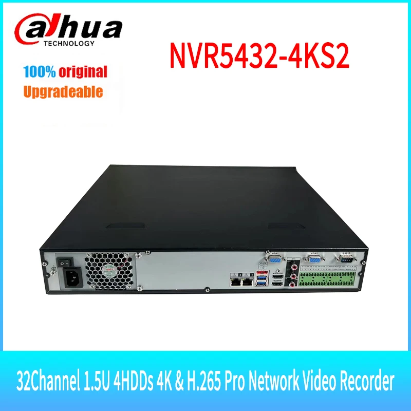 Dahua NVR VCR 4K video recorder   NVR5432-4KS2 32ch people counting face detection pro series cctv регистратор для ip камер imou