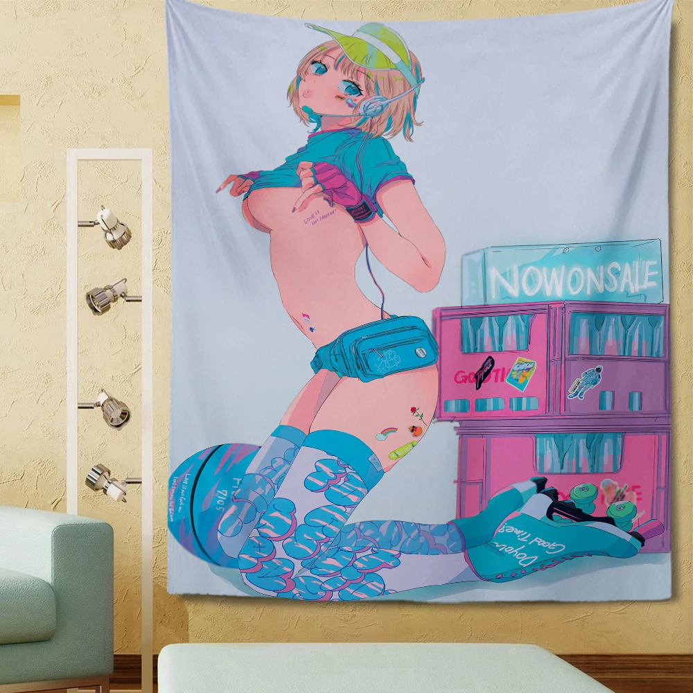 

Домашний декор в стиле бохо, гобелен на стену, манга, искусственная манга, комнатный декор, хиппи, Настенный декор для комнаты