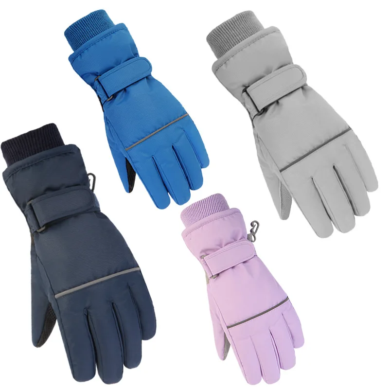 2023 Kinder Ski Handschuhe Halten Finger Warm Wasserdicht Verdicken Fäustlinge Winter Snowboard Schnee Kinder Handschuhe Für Jungen Mädchen