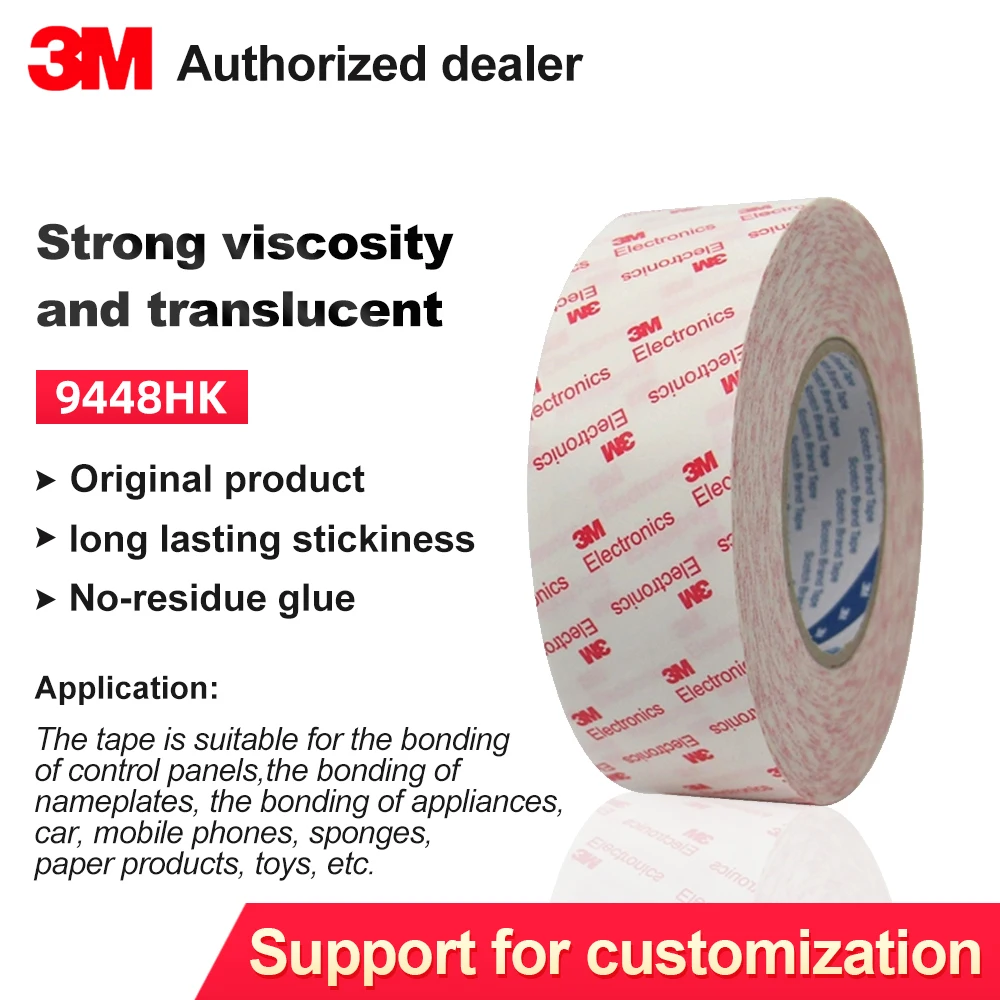 

3M Brand 9448HK Clear Color Double Sided Non-woven Adhesive Tissue Tape