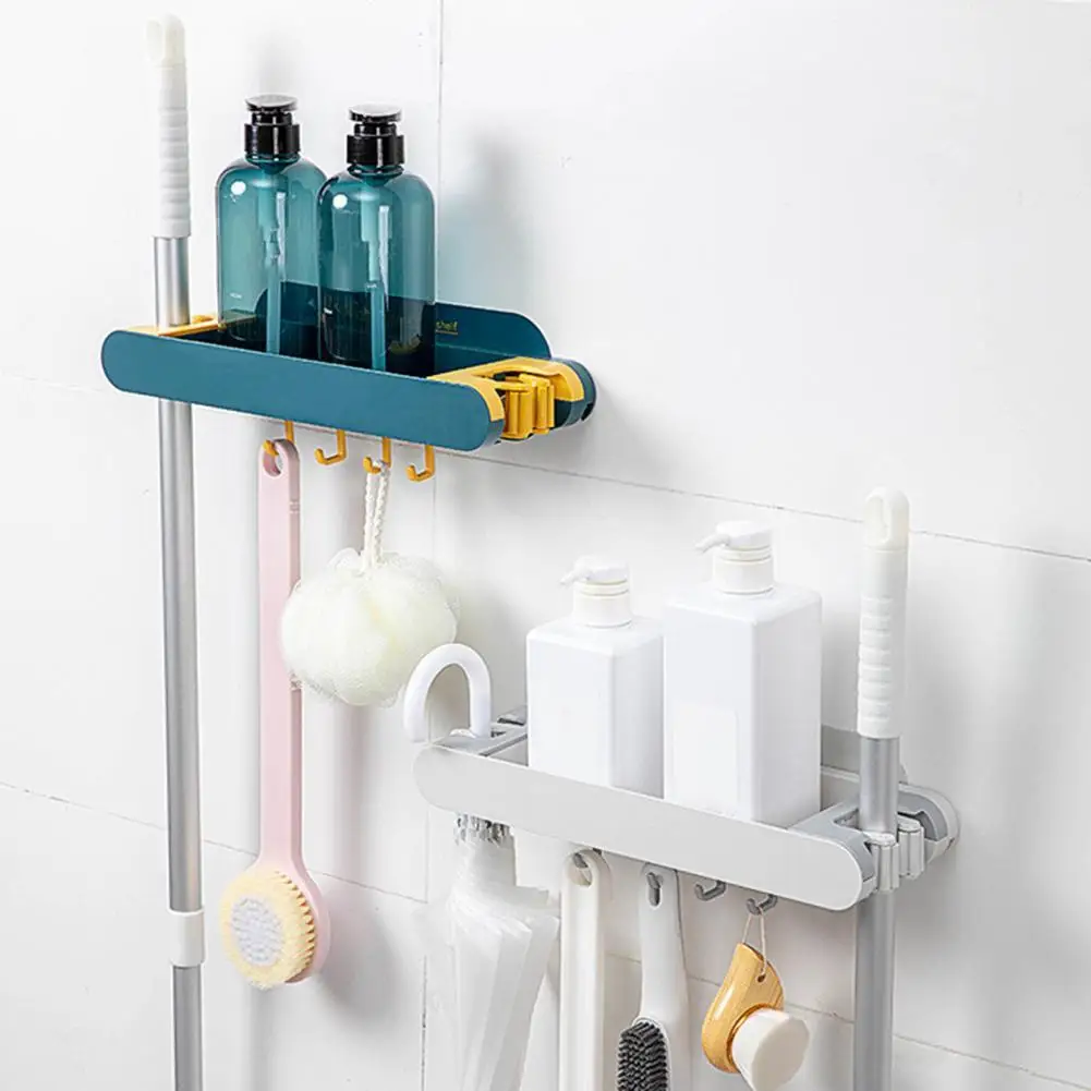

Держатель для хранения, современный многофункциональный держатель для хранения в ванной комнате, крючки, дизайнерский держатель для швабр...