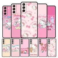 case cover for samsung galaxy note 10 20 8 9 10 ultra f12 f22 m30s m11 m22 5g capa soft shockproof casing hello kitty manga