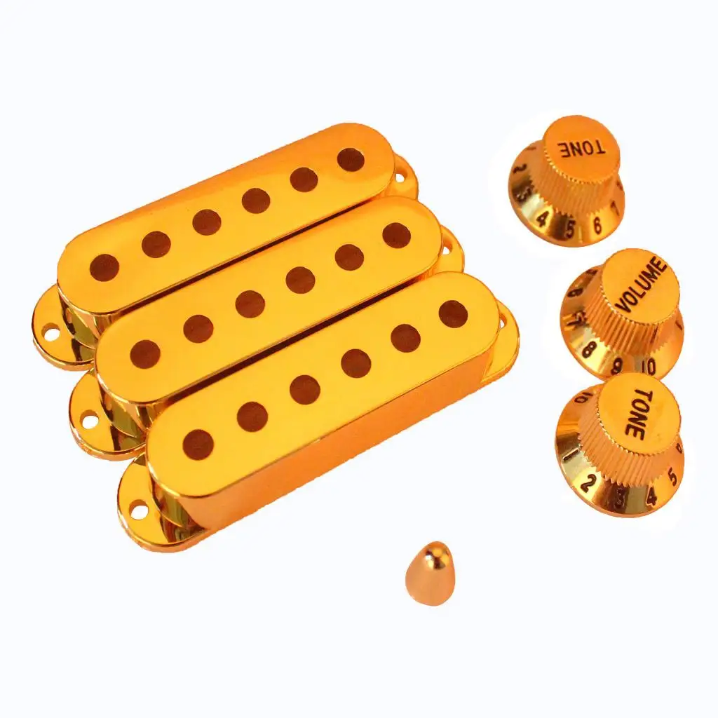 

Pickup Covers Knobs Switch Tip Made of ABS for Electric Guitar Gold