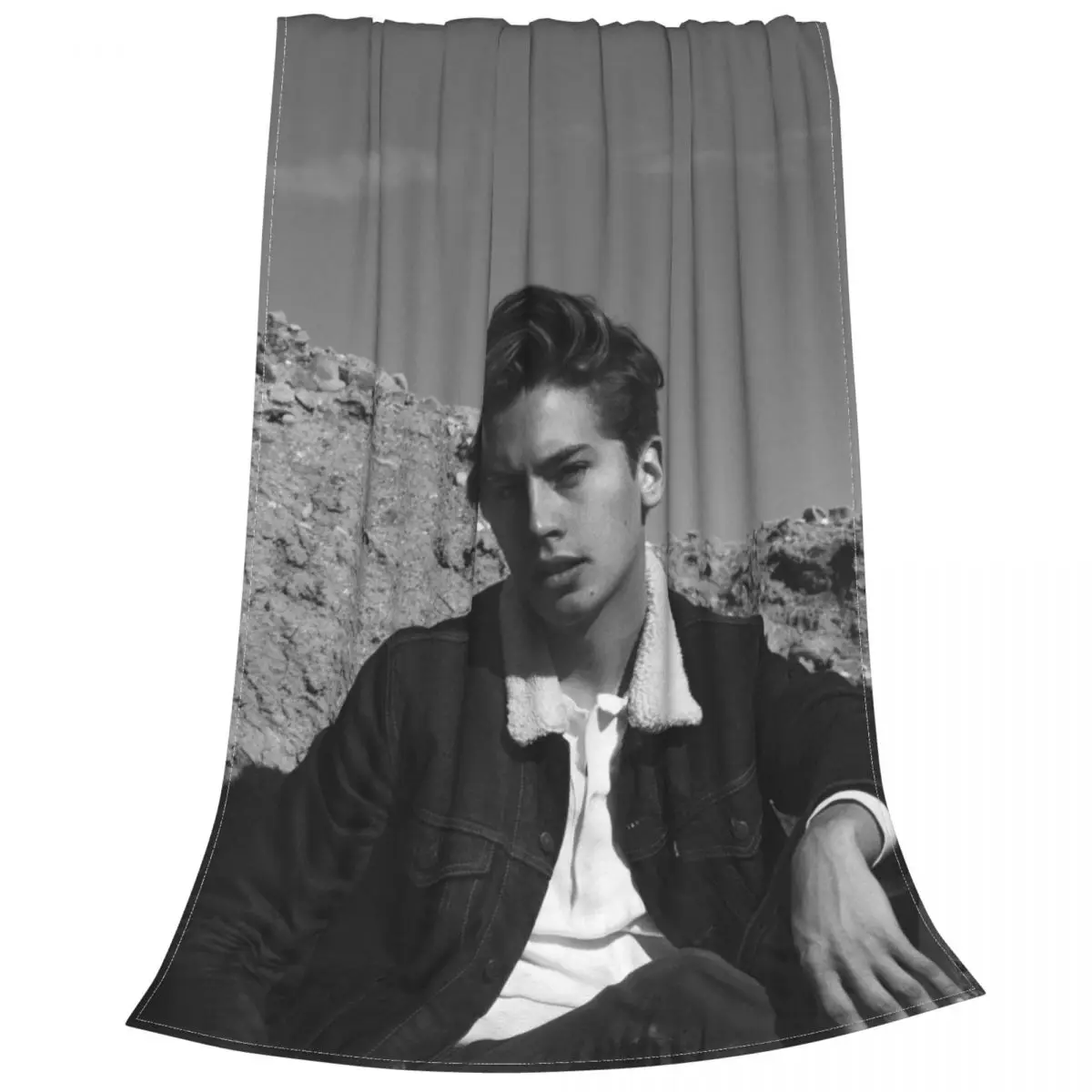 Cole Sprouse Riverdale Archie Comics Jughead Jones Blanket Flannel Spring Autumn Throw for Sofa Couch Bedspread