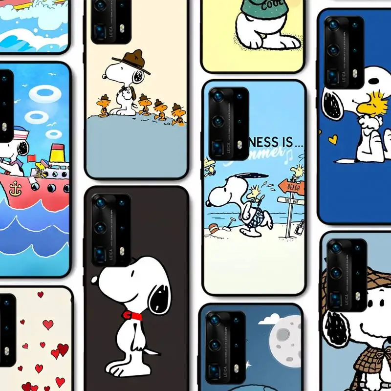 

Cartoon-S-Snoopy-Dog Phone Case for Huawei P30 40 20 10 8 9 lite pro plus Psmart2019