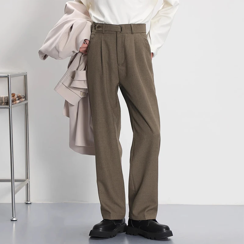 Мужские узкие шерстяные брюки Naples весна-осень 2024 повседневные однотонные