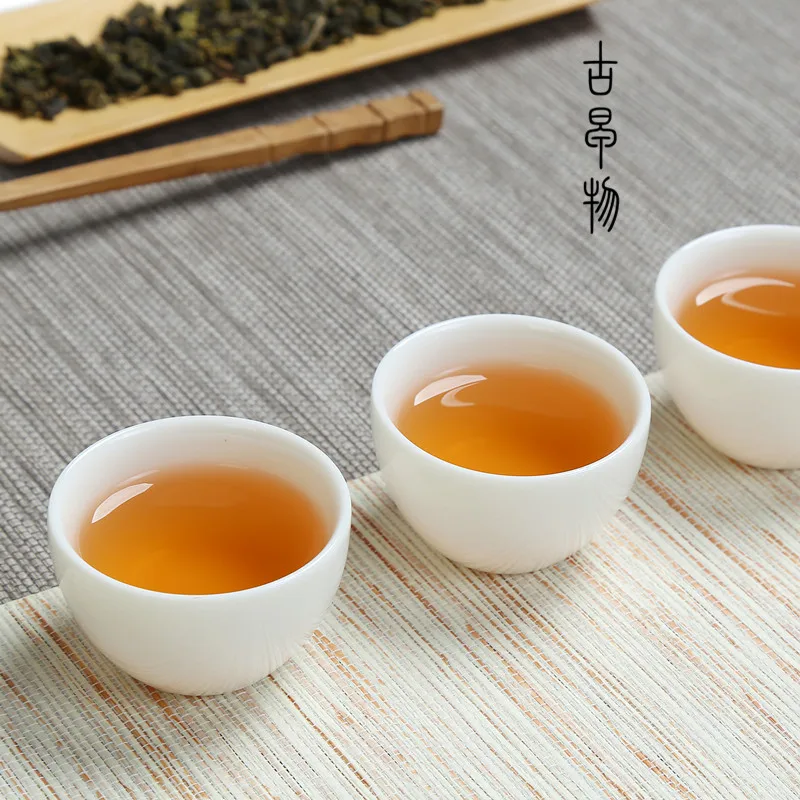 

Винтажная Роскошная чайная чашка, китайская ручная работа, портативная керамическая белая чайная чашка кунг-фу, фарфоровая домашняя чашка, ...